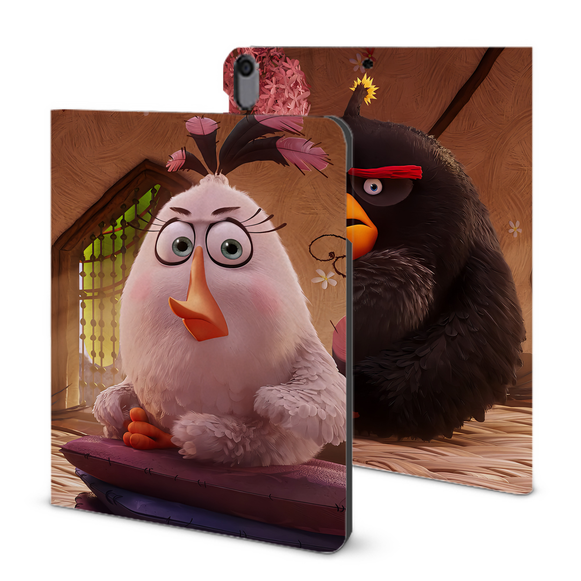（画像用） Angry Birds アングリーバード IPad ケース ブック型 PUレザー TPU 耐衝撃 軽量 薄型 ペン収納なし 全面保護 IPad 各モデル対応